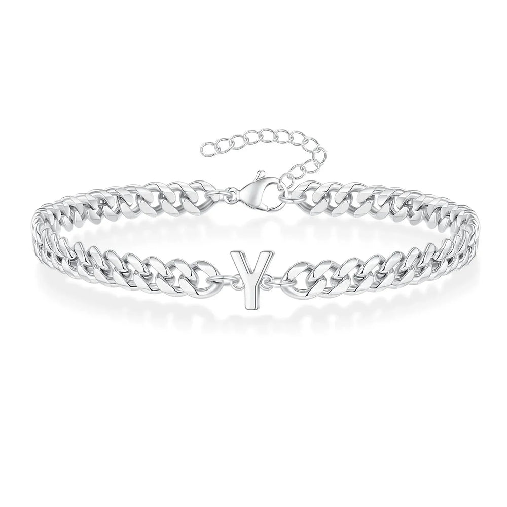 BowLift | Couples Letter Initial Cuban Bracelet
