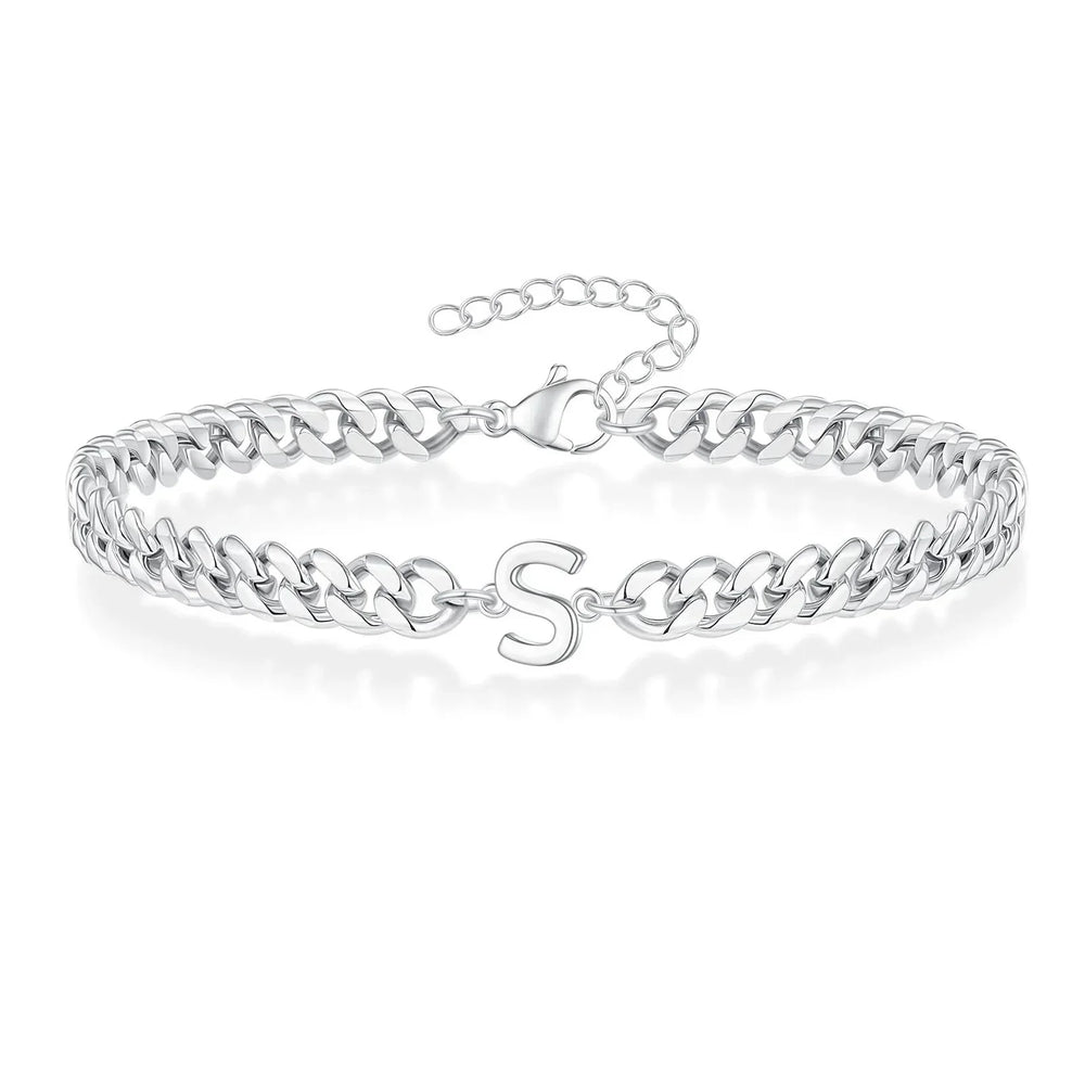 BowLift | Couples Letter Initial Cuban Bracelet