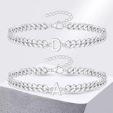 BowLift | Couples Letter Initial Cuban Bracelet