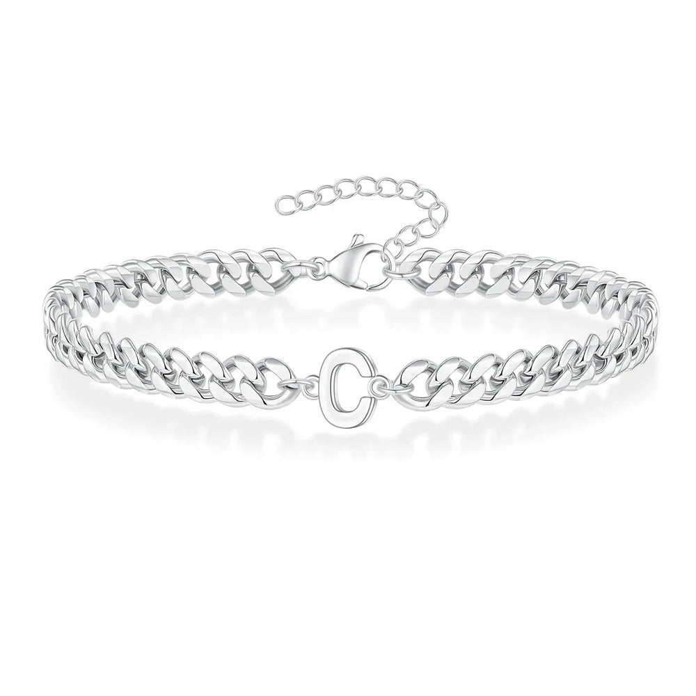 BowLift | Couples Letter Initial Cuban Bracelet