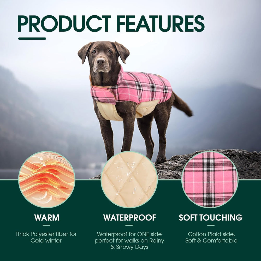Cozy Waterproof Dog Jacket - Stylish British Winter Coat for Ultimate Warmth & Comfort