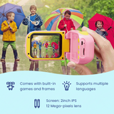 Kids Digital Camera – Educational Toy, Rechargeable Battery & Video Recorder
