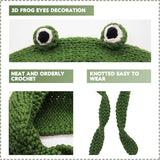 FrogHeat Crocheted Ear-Warming Headband - Cute Frog Design for Cozy Comfort