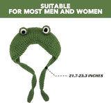 FrogHeat Crocheted Ear-Warming Headband - Cute Frog Design for Cozy Comfort