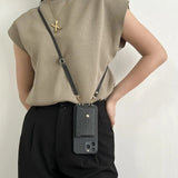Urban Chic Leather Crossbody Phone Case