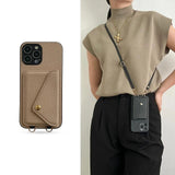 Urban Chic Leather Crossbody Phone Case