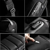 Men's Compact Water-Resistant Anti-Theft Crossbody Bag with USB Charging Port – Perfect for Travel & Daily Use