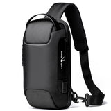 Men's Compact Water-Resistant Anti-Theft Crossbody Bag with USB Charging Port – Perfect for Travel & Daily Use