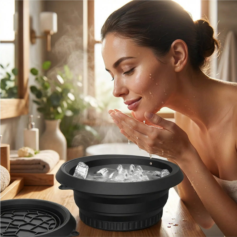 Silicone Ice Cube Tray – Hexagon Design, 26.4cm Diameter & Reusable Black