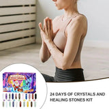 Crystal Advent Calendar – 24 Natural Crystals Countdown Box