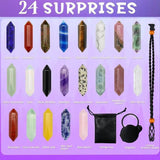 Crystal Advent Calendar – 24 Natural Crystals Countdown Box