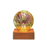 StarburstGlow Crystal Ball Lamp - 3D Firework Effect Night Light for Home Decor