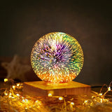 StarburstGlow Crystal Ball Lamp - 3D Firework Effect Night Light for Home Decor
