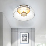 Glass LED Ceiling Light – Warm White, Metal Frame & Glare-Free Illumination