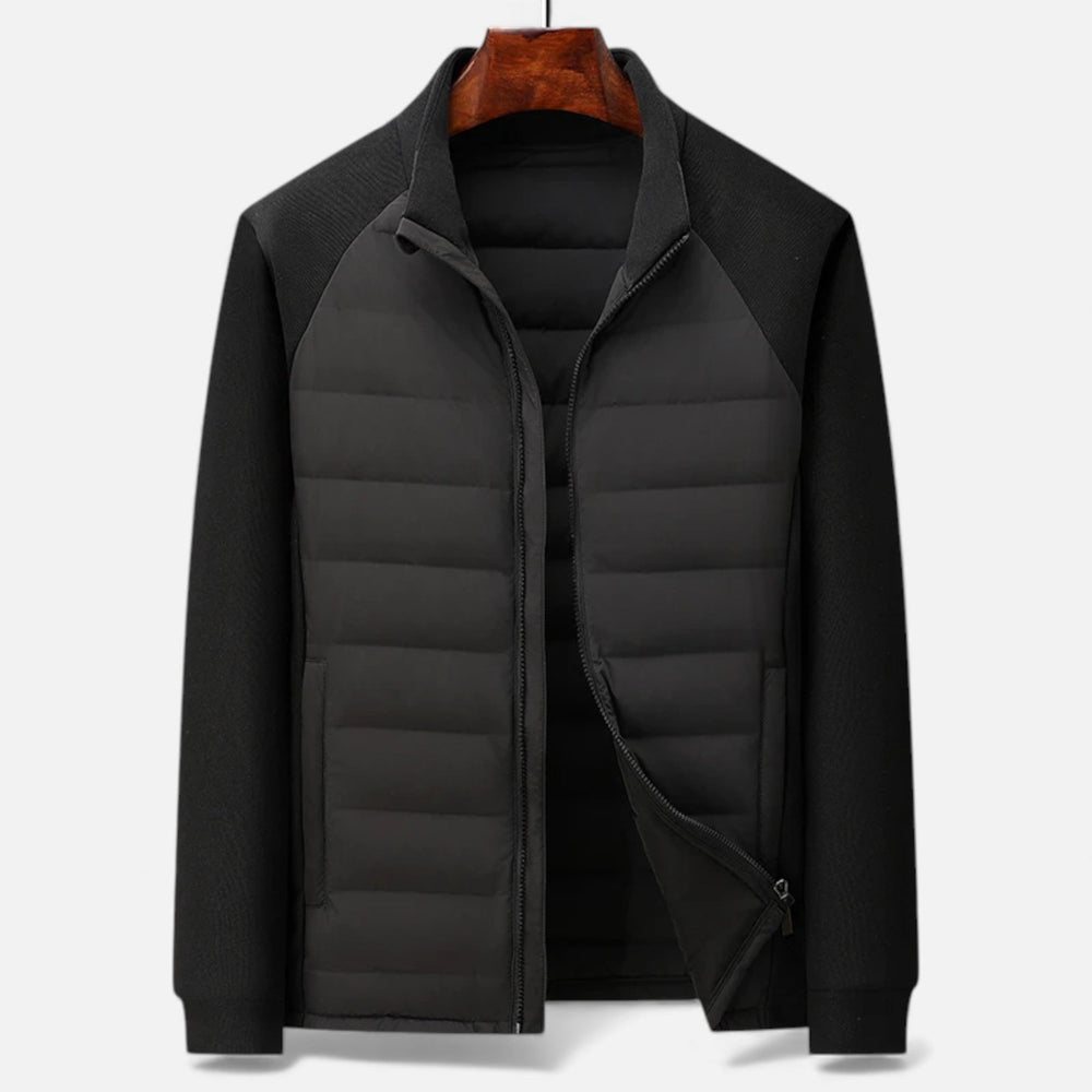 Men's high neck puffer jacket, view 1