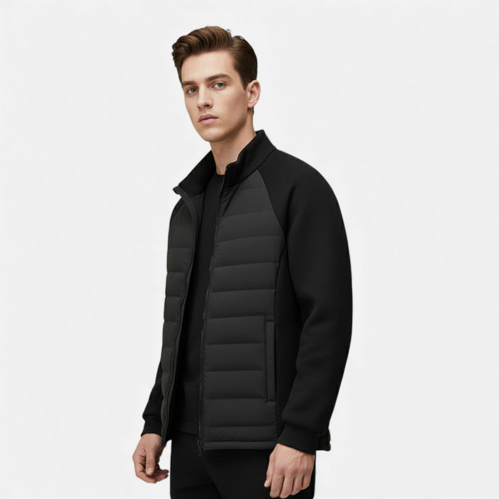 Men's high neck puffer jacket, view 2