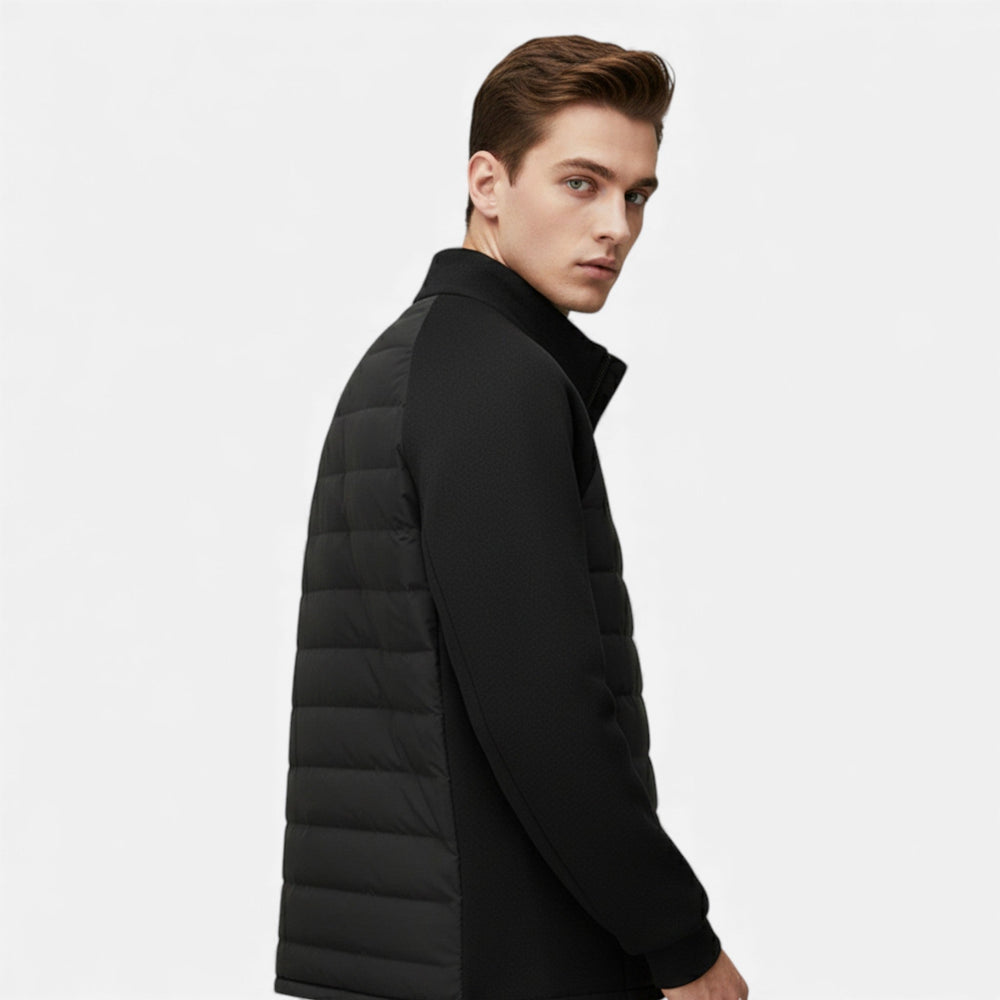 Men's high neck puffer jacket, view 3