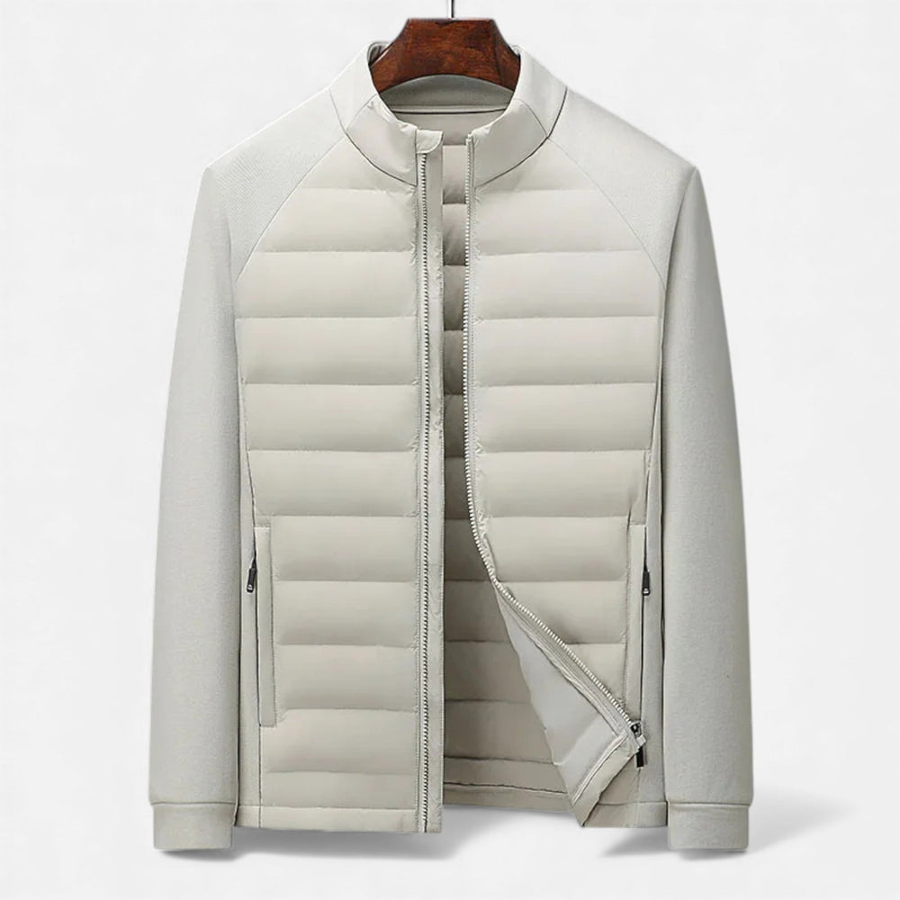 Men's high neck puffer jacket, view 4