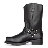 Stylish Leather Men's Cowboy Boots - Darius