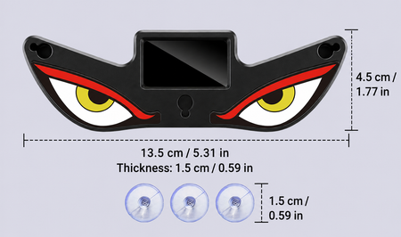 Solar LED Car Window Lights – Wireless, Adhesive Mount & Glowing Eye Design