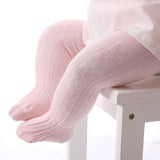 Adorable Girls' Cotton Knitted Tights - Soft, Comfortable & Stylish Legwear for Kids