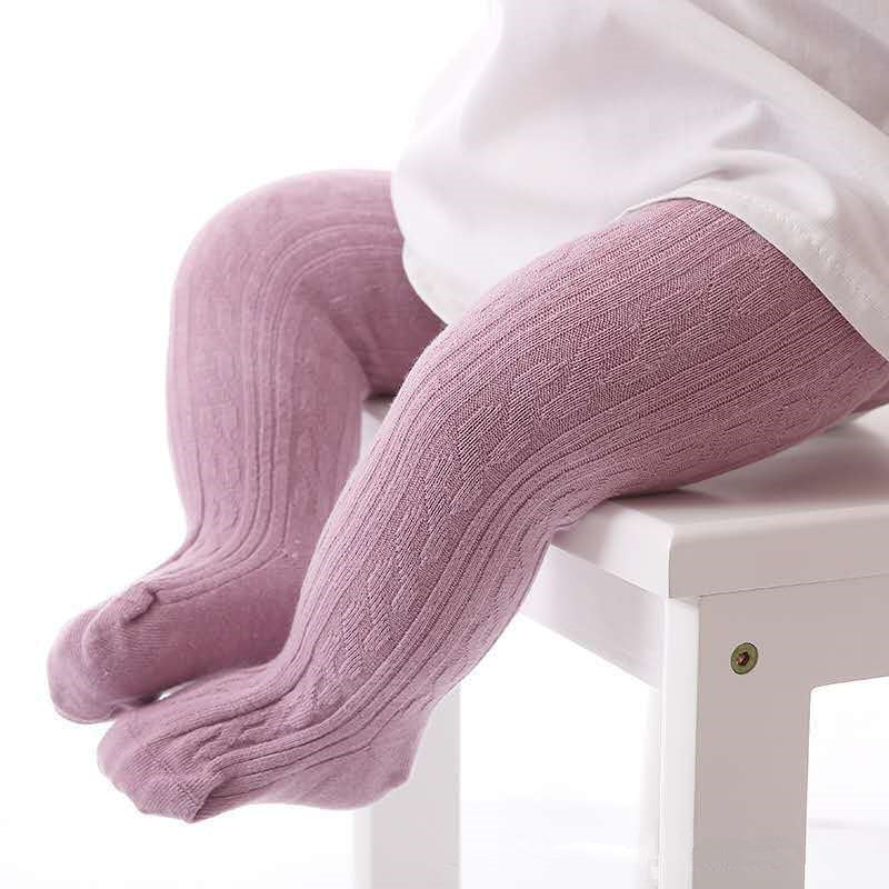 Adorable Girls' Cotton Knitted Tights - Soft, Comfortable & Stylish Legwear for Kids