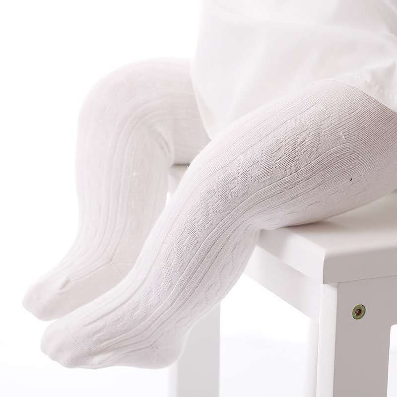 Adorable Girls' Cotton Knitted Tights - Soft, Comfortable & Stylish Legwear for Kids