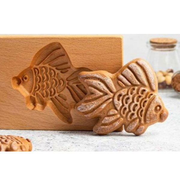 Hand-Carved Wooden Cookie Mold – Non-Stick, 20 Designs & 6–14cm
