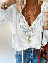 Elodie Exclusive Lace Blouse - White