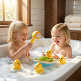 Bath Toy Boat Set – Battery Shower Head, Squirting Ducks & Waterproof