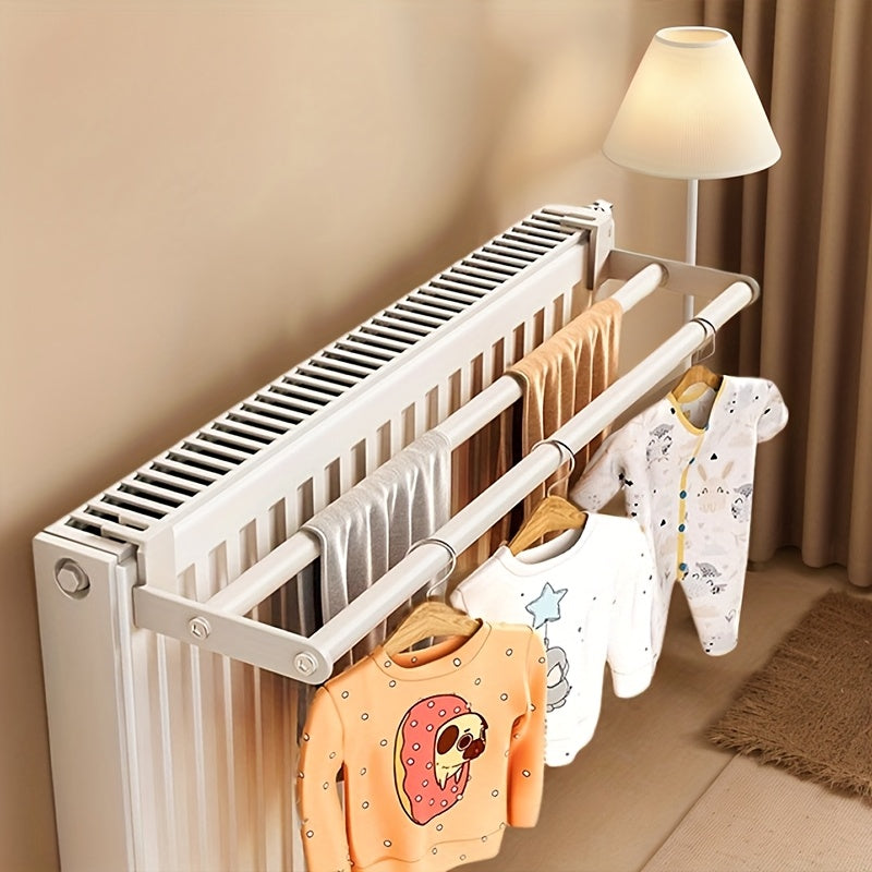 Radiator Drying Rack – Dual-Bar, Tool-Free Mounting & Foldable Metal