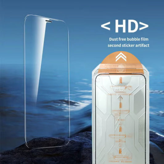 iPhone Tempered Glass Screen Protector – Dust-Free Install, Face ID Compatible & Oleophobic Coating