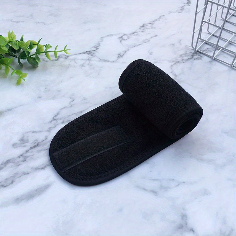 Adjustable Spa Headband – Unisex, Velcro Closure & Soft Breathable Fabric