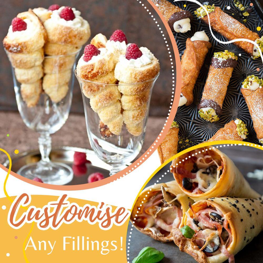 Enhanced Product Title: "Hörnchenformen Set – Perfekte Knusprige Cremerollen Selbstgemacht für Zuhause | Backzubehör für Feine Desserts" 

This title includes relevant keywords for better visibility and appeal, while clearly conveying the product's purpos