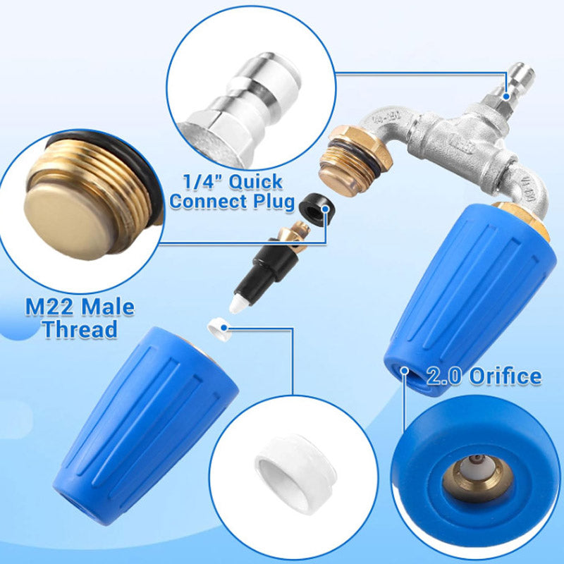Enhanced Product Title: "Hochdruck-Düse mit Doppel-Turbo – Effiziente Reinigung für maximale Leistung" 

This title includes keywords that enhance searchability while clearly conveying the product's benefits.