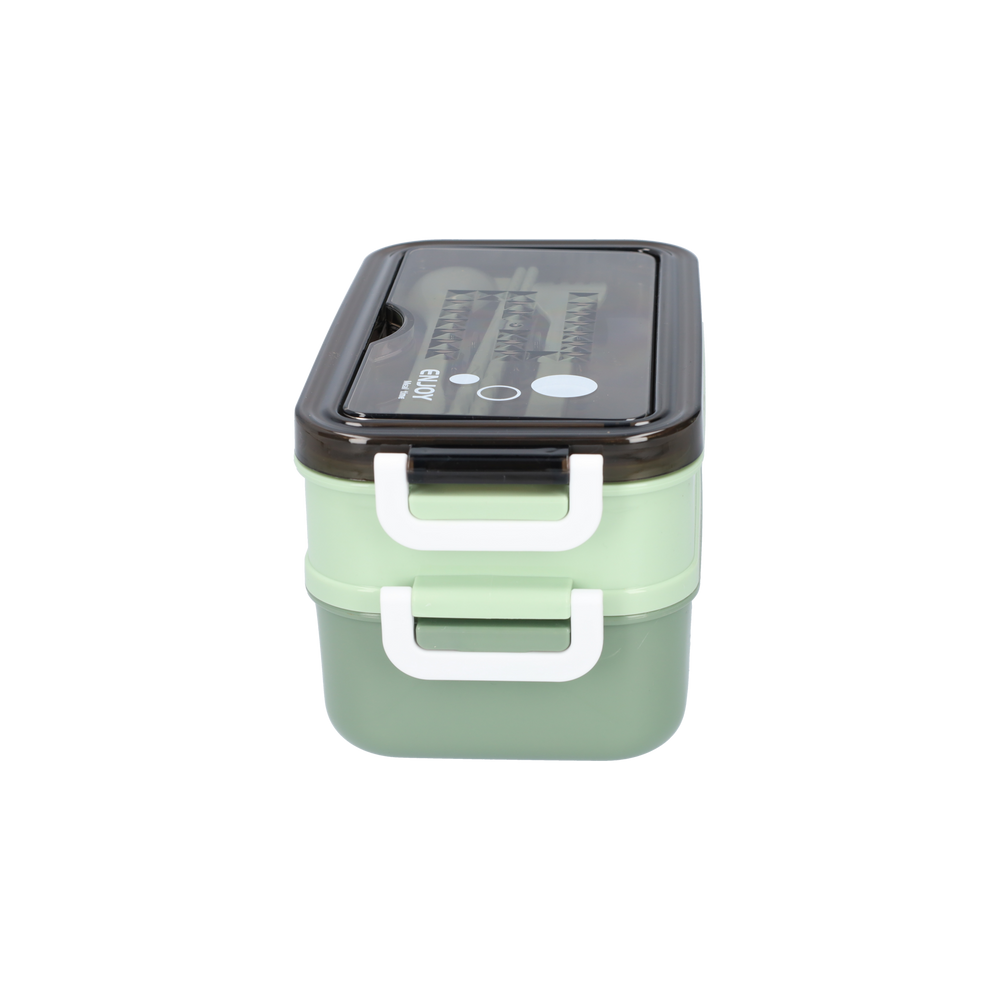 3-Tier Bento Lunch Box – Leakproof, Soup Container & Reusable Cutlery
