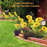 Solar Sunflower Garden Stake Light – IP65 Waterproof, 74 cm & Warm White LED