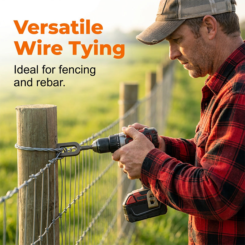 Wire Twisting Tool for Drills – Universal Hex Shank, Hardened Steel