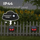 Solar Ultrasonic Animal Repeller – LED Flash, Weatherproof & 2-Pack Garden Set