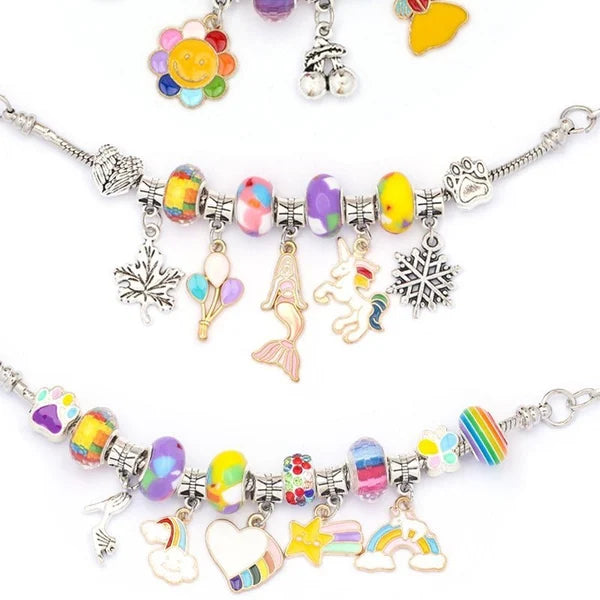 Kids Jewelry Making Kit – 100+ Beads, Charms & Adjustable Chains