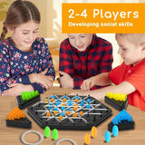 Triangle Strategy Board Game – Rubber Bands, 2-4 Players & Logic Trainer