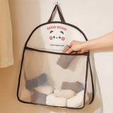 Foldable Mesh Storage Bag – Breathable, Metal Hooks & Cute Animal Prints