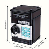 Electronic Money Bank with Code Lock – Sound & LED, Coins & Notes, ABS