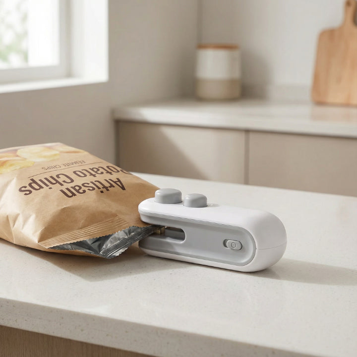 Optimized Product Title: **Tragbarer Beutelverschluss mit praktischem Clip - Ideal für Lebensmittel, Snacks und Aufbewahrung** 

This title includes relevant keywords and highlights the product's features and uses, making it more appealing for Google Shop