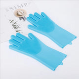 Silicone Dish Gloves – Built-In Scrub Bristles, Heat-Resistant & Reusable