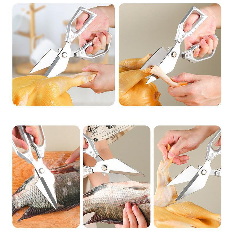 Stainless Steel Kitchen Shears – Heavy Duty, Ergonomic Non-Slip Grips & Multipurpose