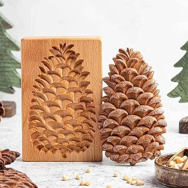 Hand-Carved Wooden Cookie Mold – Non-Stick, 20 Designs & 6–14cm