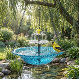 Hanging Solar Bird Bath Fountain – Wireless, Weatherproof & 25.5cm Glass Bowl