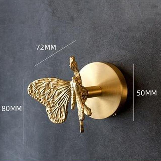 Brass Wall Hooks – Solid Brass, Animal Head Design & Gold Finish