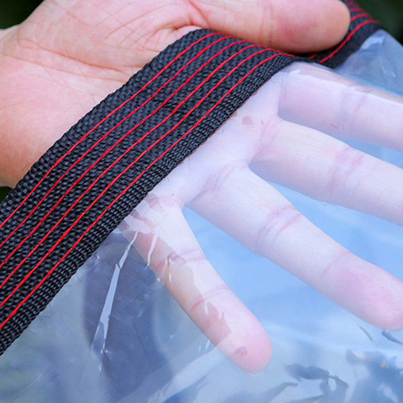 Clear PE Tarpaulin Cover – 90% Light, Rustproof Eyelets & Tear-Resistant Weatherproof